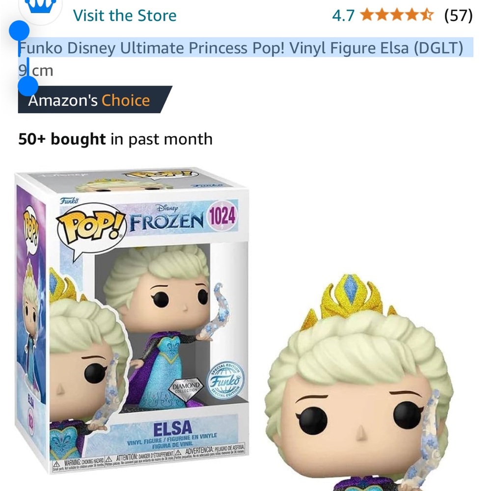 Funko Disney Ultimate Princess Pop! Figure Elsa (DGLT) 9